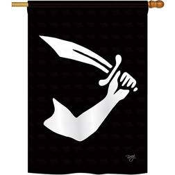 Breeze Decor Pirate Thomas Tew 2-Sided Vertical Impression House Flag 28x40"