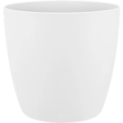 Elho Brussels 18cm Round Plastic Indoor Plant Pot - White