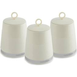 Morphy Richards Dune Set of 3 Canisters Ivory Cream Kitchen Container 3pcs