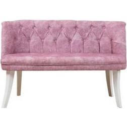 JV Furniture Chesterfield Pink Sofabank 124x72cm 3Stk.