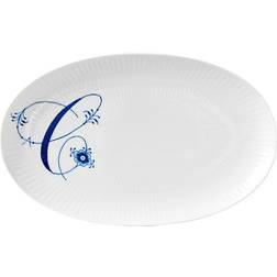 Royal Copenhagen Blue Fluted Pl Alphabet Oval C 23 cm Uppläggningsfat & Bricka