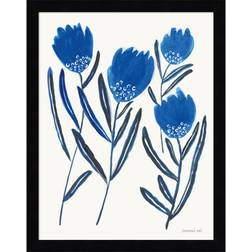 Birch Lane Borrowed And Blue Flowers II Black Framed Art 14x17"