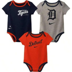 Nike Baby Boys And Girls Detroit Tigers Authentic Collecn ThreePack Bodysuit Set