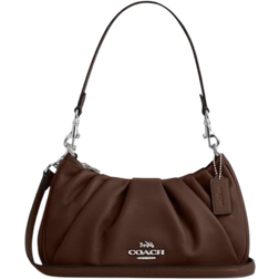 Coach Teri Shoulder Bag With Ruching - Smooth Leather/Silver/Maple