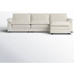 Wade Logan Avrilynn Beige Sofa 120.1" 3 Seater