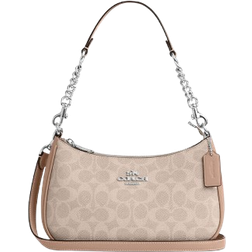 Coach Teri Shoulder Bag In Signature Canvas - Sand/Taupe