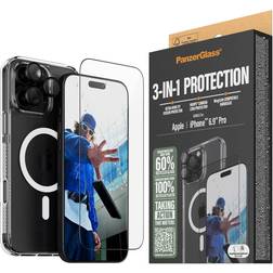 PanzerGlass 3-in-1 Protection Bundle for iPhone 16 Pro Max Transparent