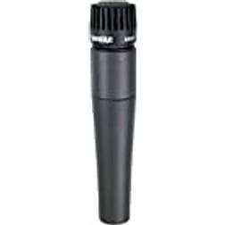 Shure SM57 kardioid dynamisk instrumentmikrofon med pneumatiskt chockfäste, A25D MIC-klipp, lagringspåse, 3-stifts XLR-kontakt, ingen kabel ingår (SM57-LC)