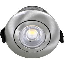 Nordtronic Low Profile Flexible Indbygningsspot Ø55 2700K Børstet Alu Spotlight