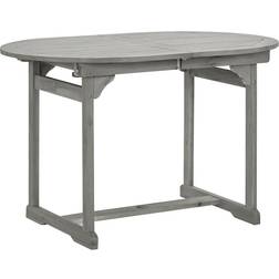 vidaXL Garden Dining Table 120-170 x 80 x 75 cm Solid Acacia Wood Grey
