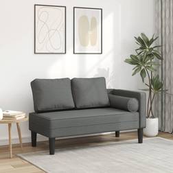 vidaXL Chaiselong Med Hynder Stof Mørkegrå Sofa 3 personers