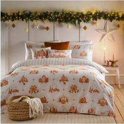 Riva Home Gretel Duvet Cover Orange, White (260x220cm)