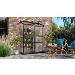 Vitavia Ida 900 Sort Drivhus 4 mm Poly M/sokkel