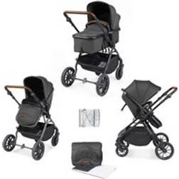 Ickle Bubba Cosmo 2 In 1 Pushchair - Black/Graphite Grey/Tan