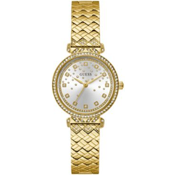 Guess Ladies Enchantment Gold Plated Crystal Watch GW0763L2