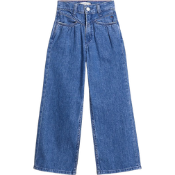 Tommy Hilfiger Girl's Straight Wide Leg Yoke Waist Jeans - Ltweightdenim