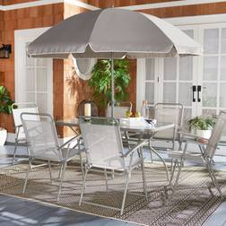 Dakota Fields Caridwen - Stainless Steel (6) Patio Dining Set