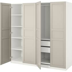 Ikea PAX / FLISBERGET White/Light Beige Kleiderschrank 200x201.2cm