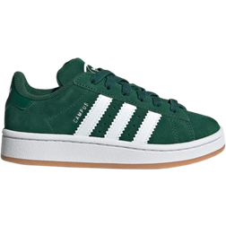 Adidas Kid's Campus 00S Elastic Lace - Dark Green/Cloud White/Gum