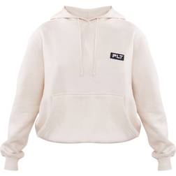 PrettyLittleThing Petite Badge Detail Oversize Hoodie - Cream