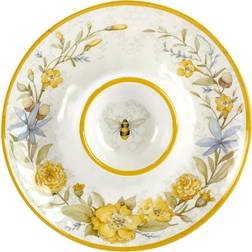 Certified International Bee Sweet Melamine Chip And Dip Serving Dish 14.5"