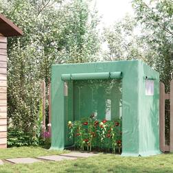 OutSunny Garden Greenhouse With PE Plant Cover - Green