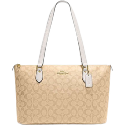 Coach Gallery Tote Bag - Signature Canvas/Gold/Light Khaki Chalk