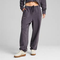 Puma Pantalon de Jogging Washed Crop Femme - Grey