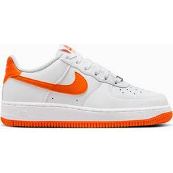 NIKE Air Force 1 GS - White/White/Safety Orange