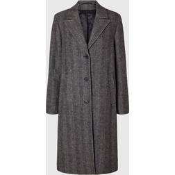 Selected Femme Alma Uldfrakke, Black Herringbone