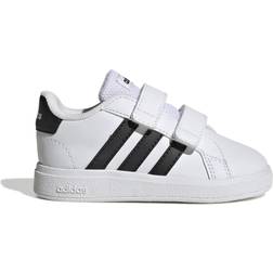 adidas Grand Court Lifestyle Hook And Loop Skor - Cloud White/Core Black