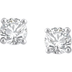 Macy's Stud Earrings - White Gold/Diamonds