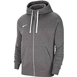 Nike Mens Team Club Full Zip Hoodie - Charcoal Heathr/White