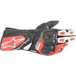 Alpinestars sp-8 v3 motorcycle leather gloves black/white/red