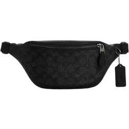 Coach Warren Mini Belt Bag In Signature Canvas - Gunmetal/Charcoal/Black