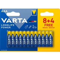 Varta Longlife Power AAA Alkaline Battery 12-pack