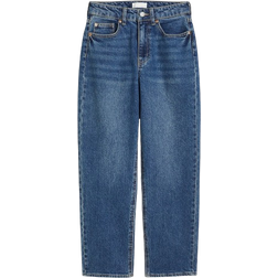 H&M Slim Straight High Ankle Jeans - Denim Blue