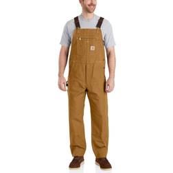 Carhartt Men'sRelaxed Fit Duck Bib Overall Brown,L32-W54