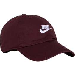 Nike Club Unstructured Futura Wash Cap - Burgundy Crush/White