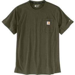 Carhartt Force Relaxed Fit Short-Sleeve Pocket T-shirt - Basil Heather