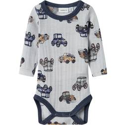 Name It Namn Wang ull nål baby långärmad body månader, GRÅ