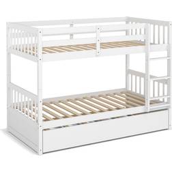 Costway Full Over Guardrails Bunk Bed