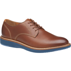 Johnston & Murphy Upton Plain Toe - Tan Full Grain/Blue Sole