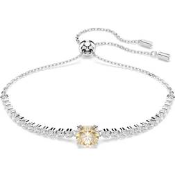 Swarovski Matrix Tennis Rhodium White and Yellow Mixed Cuts Bracelet Silver 32cm