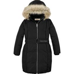 Calvin Klein Kid's Belted Puffer Coat - Black (IG0IG02686BEH)