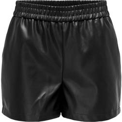 JDY Shorts Alaia Mw Faux Leather Shorts Black
