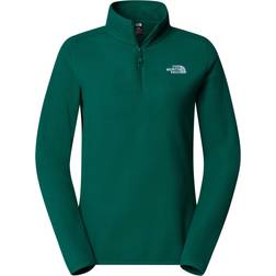 The North Face Glacier Grøn fleece med kvart lynlås og logo