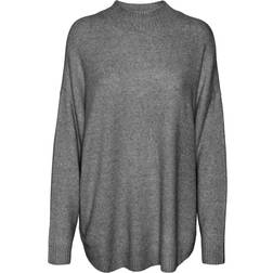 Vero Moda Plaza Pullover - Grey/Medium Grey Melange