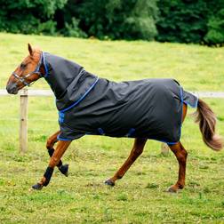 Horseware Vintertäcke med Hals Amigo Ripstop 900 Plus 200g Svart/Blå "160cm 7'0"