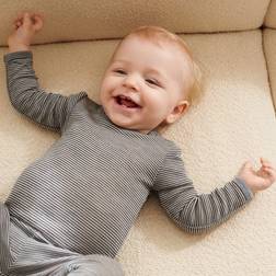 Wheat Langærmet Uld Body L S Lucca - Navy Stripe